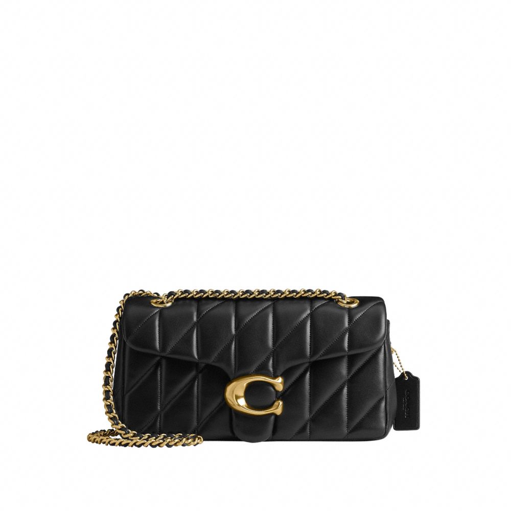 COACH®,TABBY SHOULDER BAG 26 WITH QUILTING,Nappa leather,Medium,Buy Now,Brass/Black,Front View