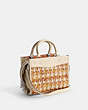 COACH®,ROGUE 25 IN TWEED,Glovetanned Leather,Medium,Silver/Neutral Multi,Angle View
