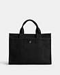 COACH®,CARGO TOTE BAG,canvas,Large,Silver/Black,Back View