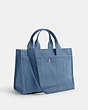 COACH®,CARGO TOTE,canvas,Large,Silver/Slate Blue,Angle View