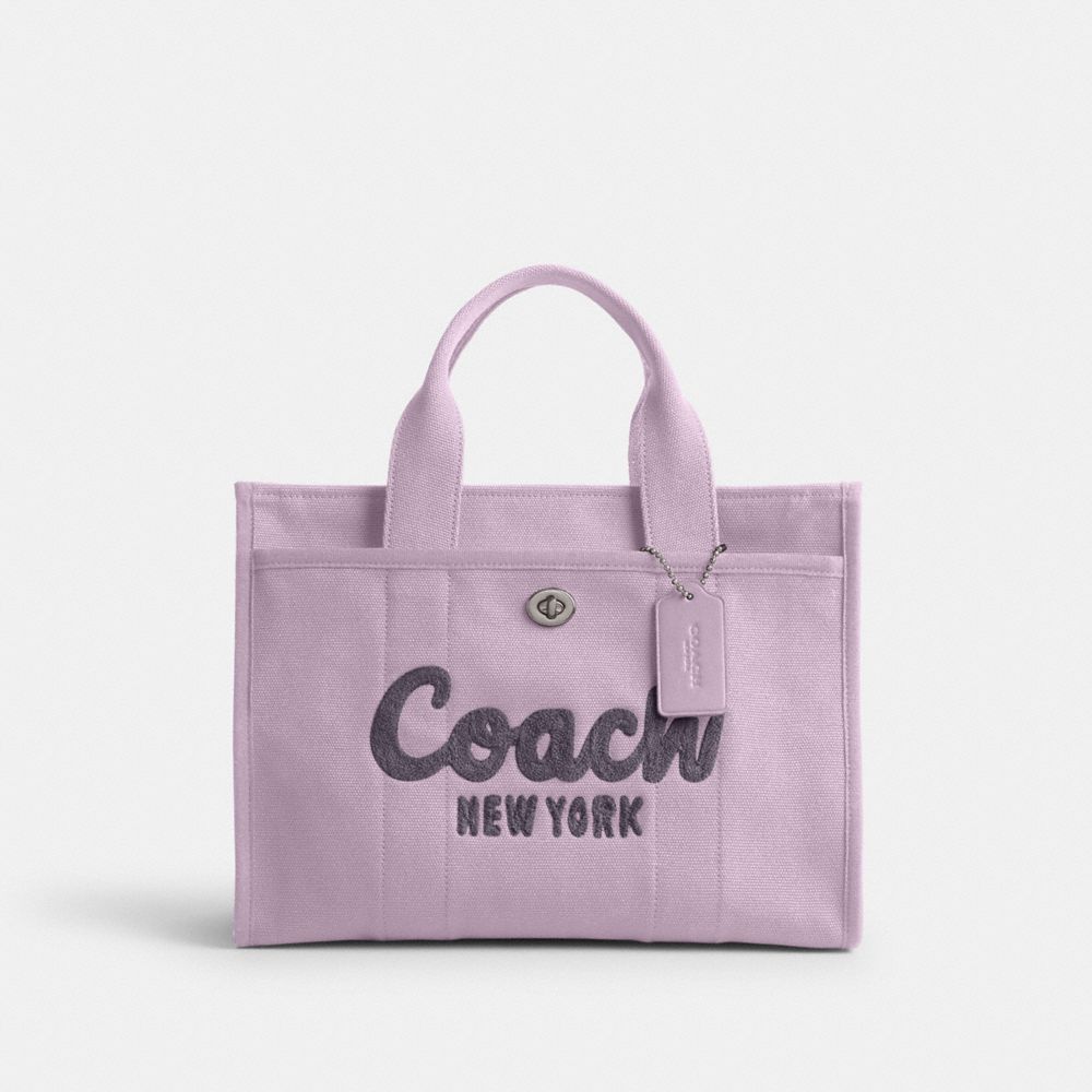 COACH®,CARGO TOTE BAG,canvas,Large,Silver/Soft Purple,Front View