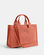 COACH®,CARGO TOTE BAG,canvas,Large,Silver/Light Peach,Angle View