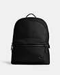 COACH®,CHARTER BACKPACK,Polished Pebble Leather,X-Large,Black,Front View
