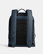COACH®,CHARTER BACKPACK,Polished Pebble Leather,X-Large,Dark Denim,Back View