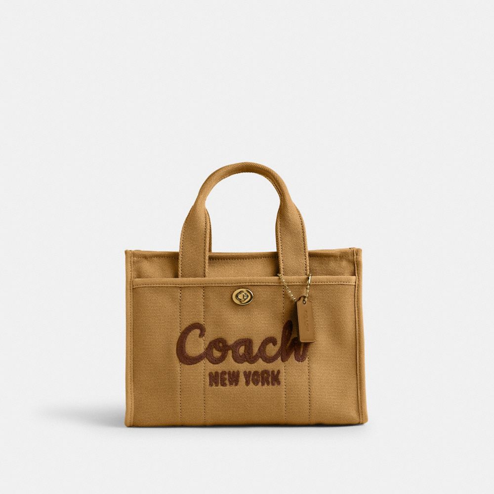 COACH®,Cargo Tote Bag 26,Leather,Canvas,Cotton,Crossbody,No Embellishment,Compact,Casual,,Front View image number 0