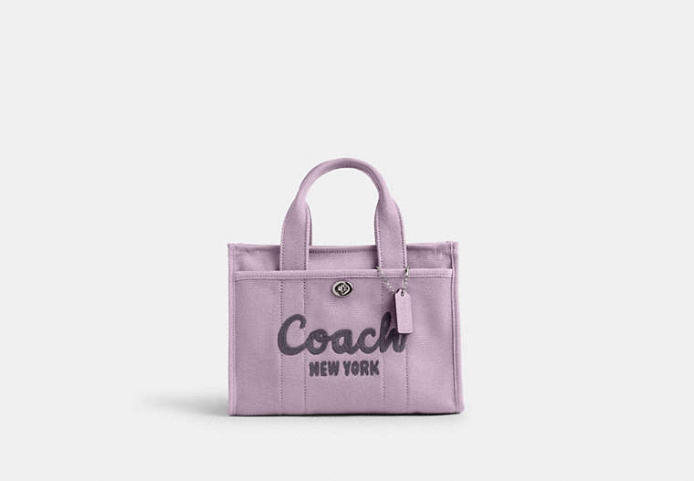 COACH®,CARGO TOTE BAG 26,canvas,Medium,Silver/Soft Purple,Front View