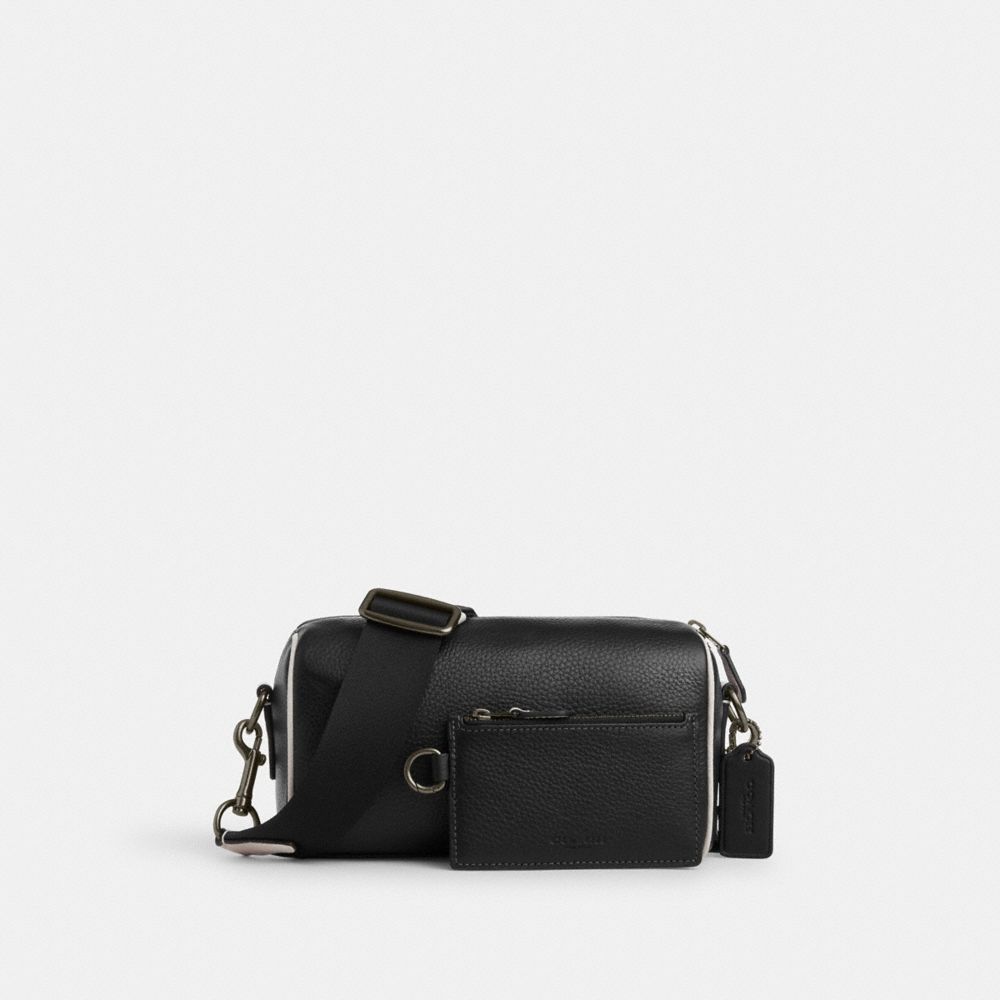 COACH®,AXEL CROSSBODY,Medium,Gunmetal/Black/Chalk,Front View