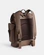 COACH®,HITCH BACKPACK,Polished Pebble Leather,Large,Dark Stone,Angle View