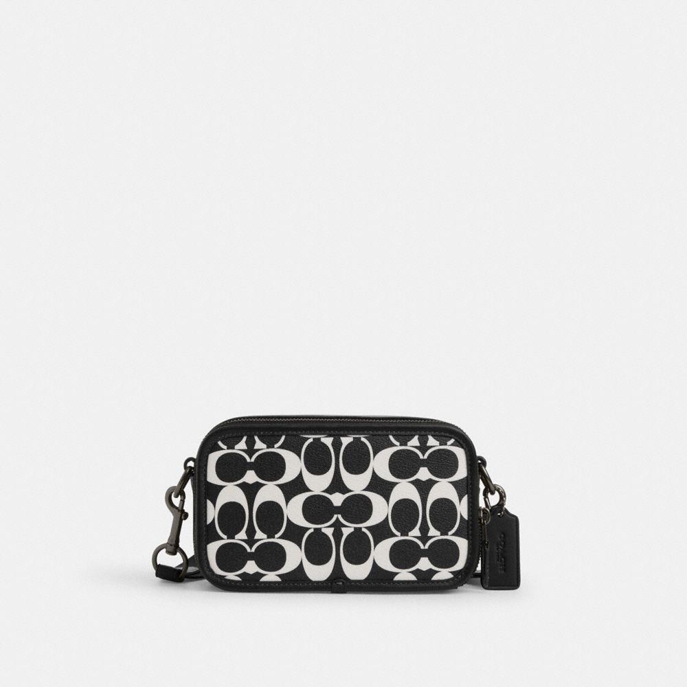 Black and white coach bag online