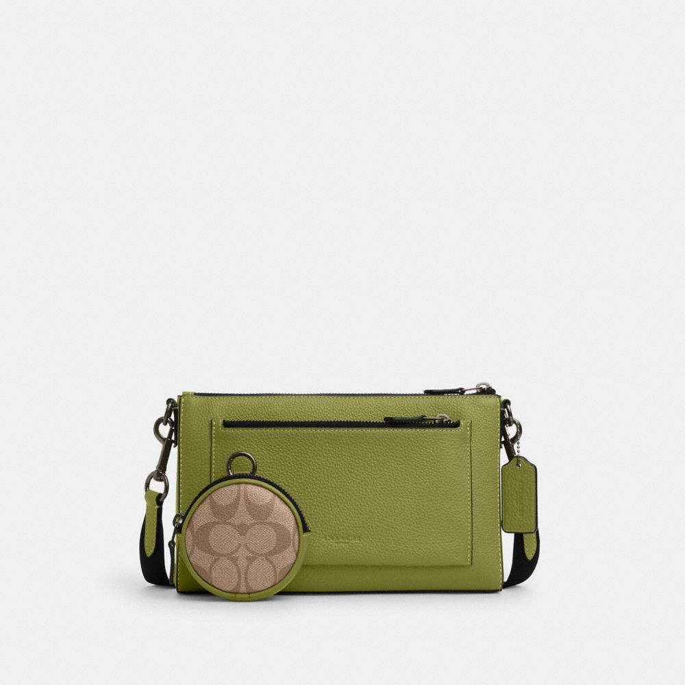 Hayden foldover crossbody clutch in colorblock signature canvas sale