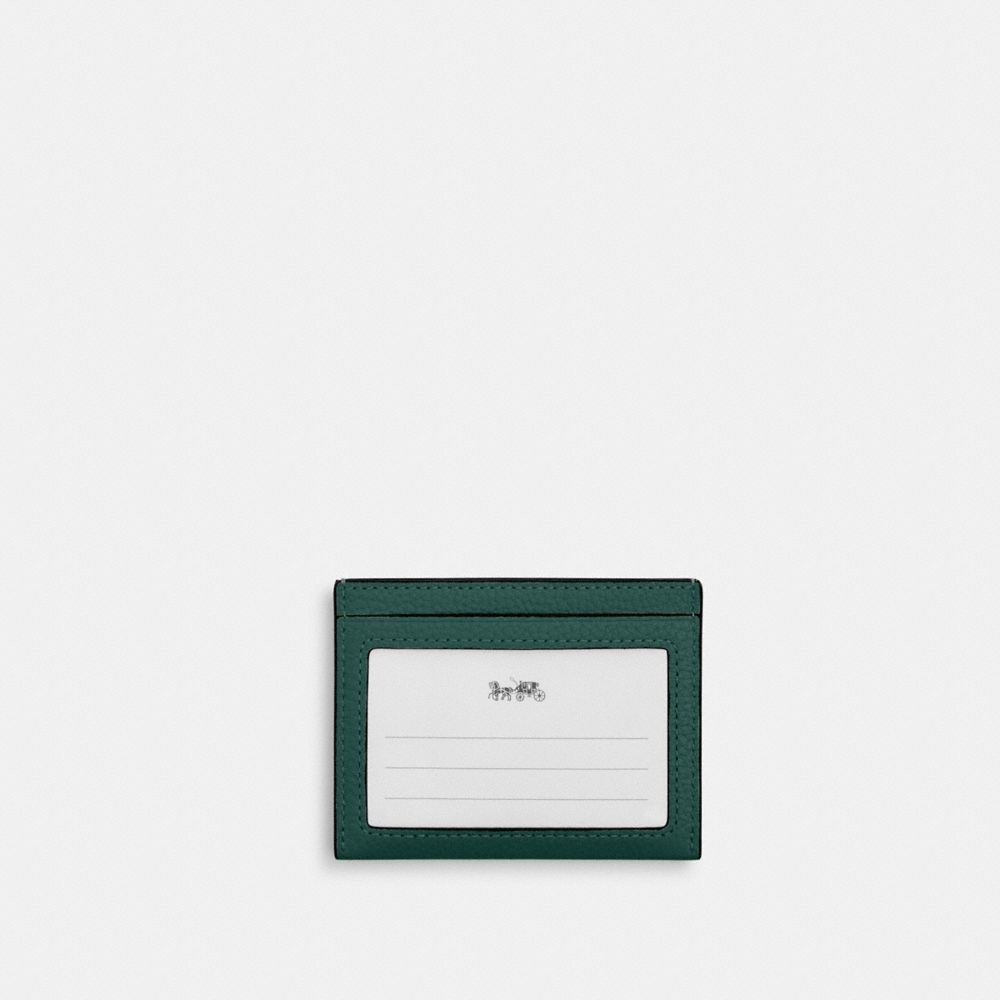 COACH®,Slim Id Card Case,Leather,Card Case,Casual,,Back View