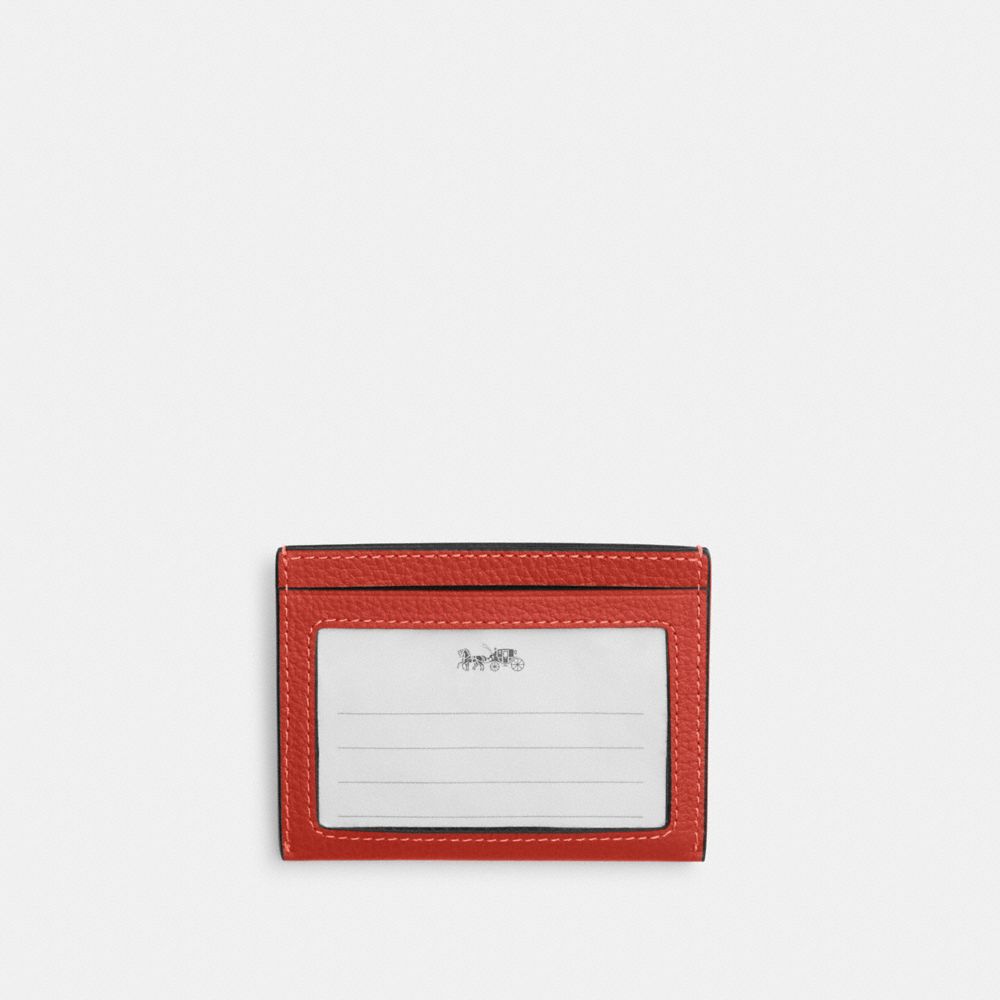 COACH®,SLIM ID CARD CASE,Cuir galet,Mangue,Back View