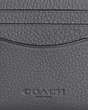 COACH®,SLIM ID CARD CASE,Pebbled Leather,Gunmetal/Industrial Grey