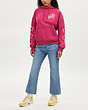 COACH®,STAR RELAXED HOODIE,cotton,Bright Pink,Scale View