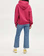 COACH®,STAR RELAXED HOODIE,cotton,Bright Pink,Scale View