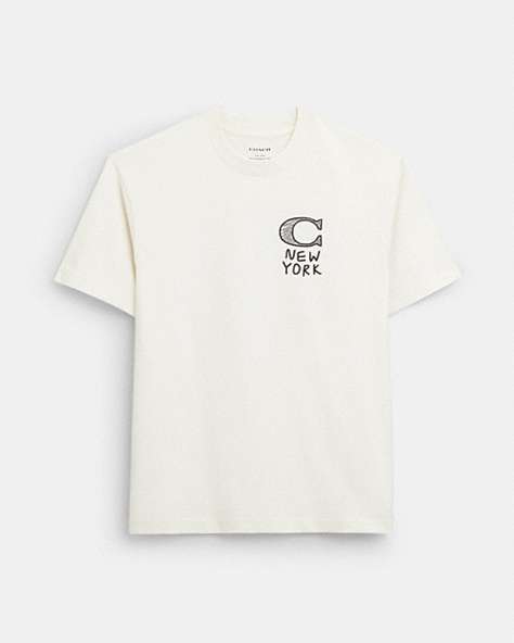COACH®,NEW YORK T-SHIRT,White,Front View