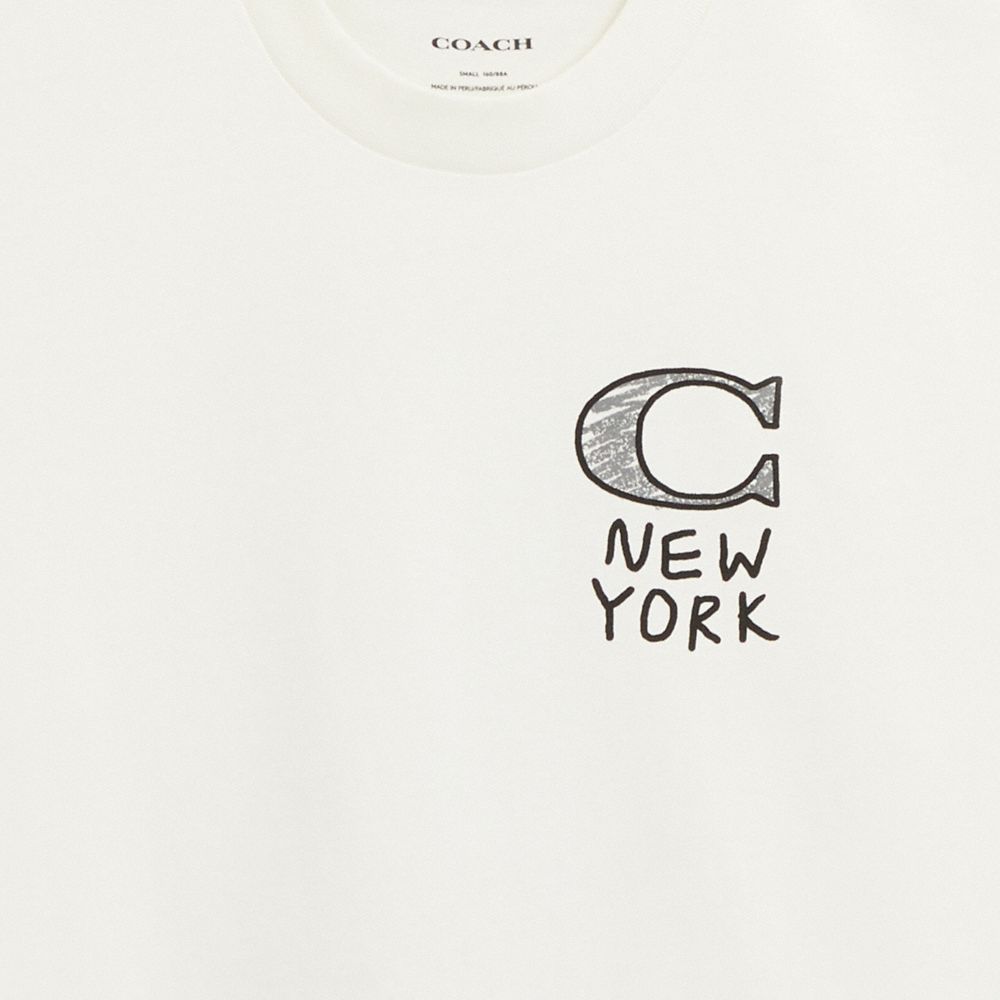 COACH®,T-SHIRT NEW YORK,Blanc