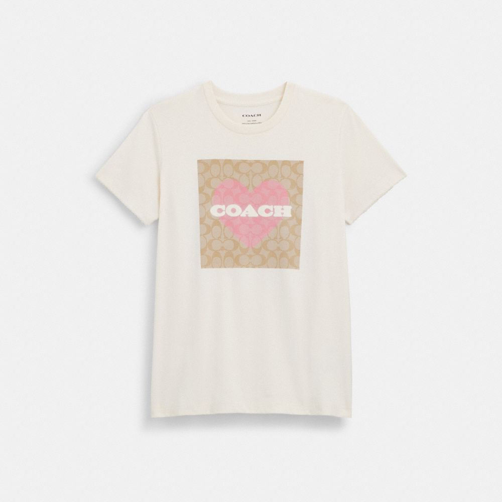 公式】コーチアウトレット | シグネチャー ハート Tシャツ | トップス ...