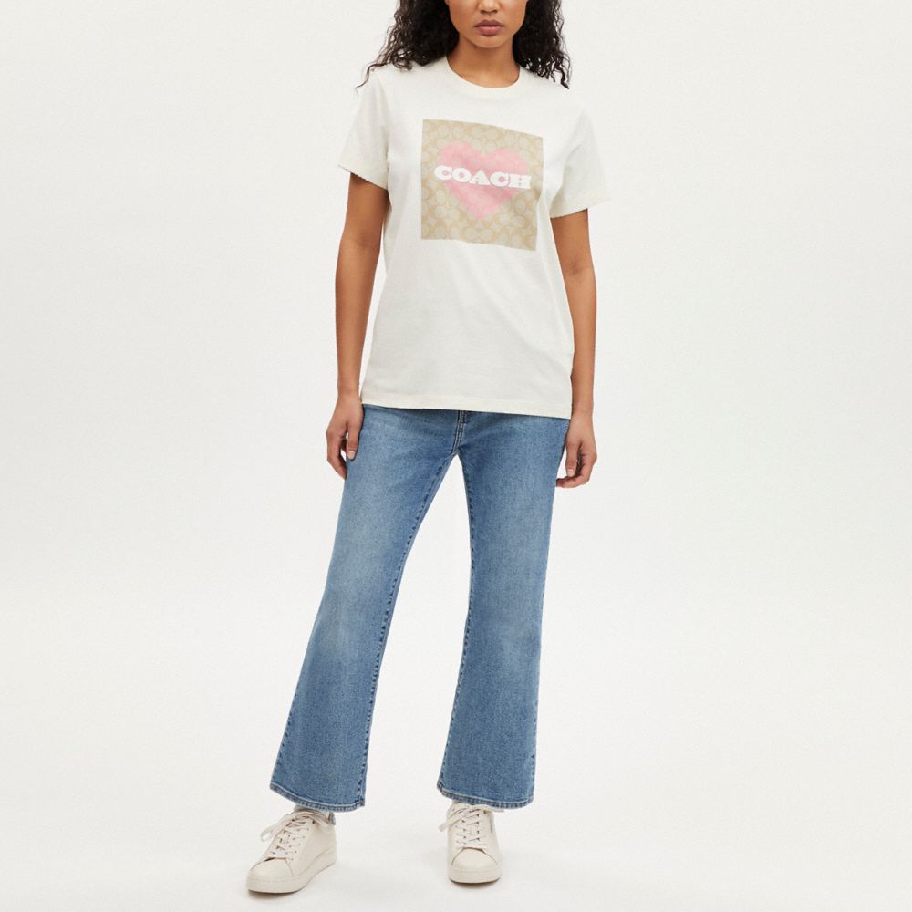 COACH®,Signature Heart T Shirt,,Scale View