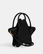 COACH®,STAR BAG IN REGENERATIVE LEATHER,Glovetanned Leather,Brass/Black,Angle View