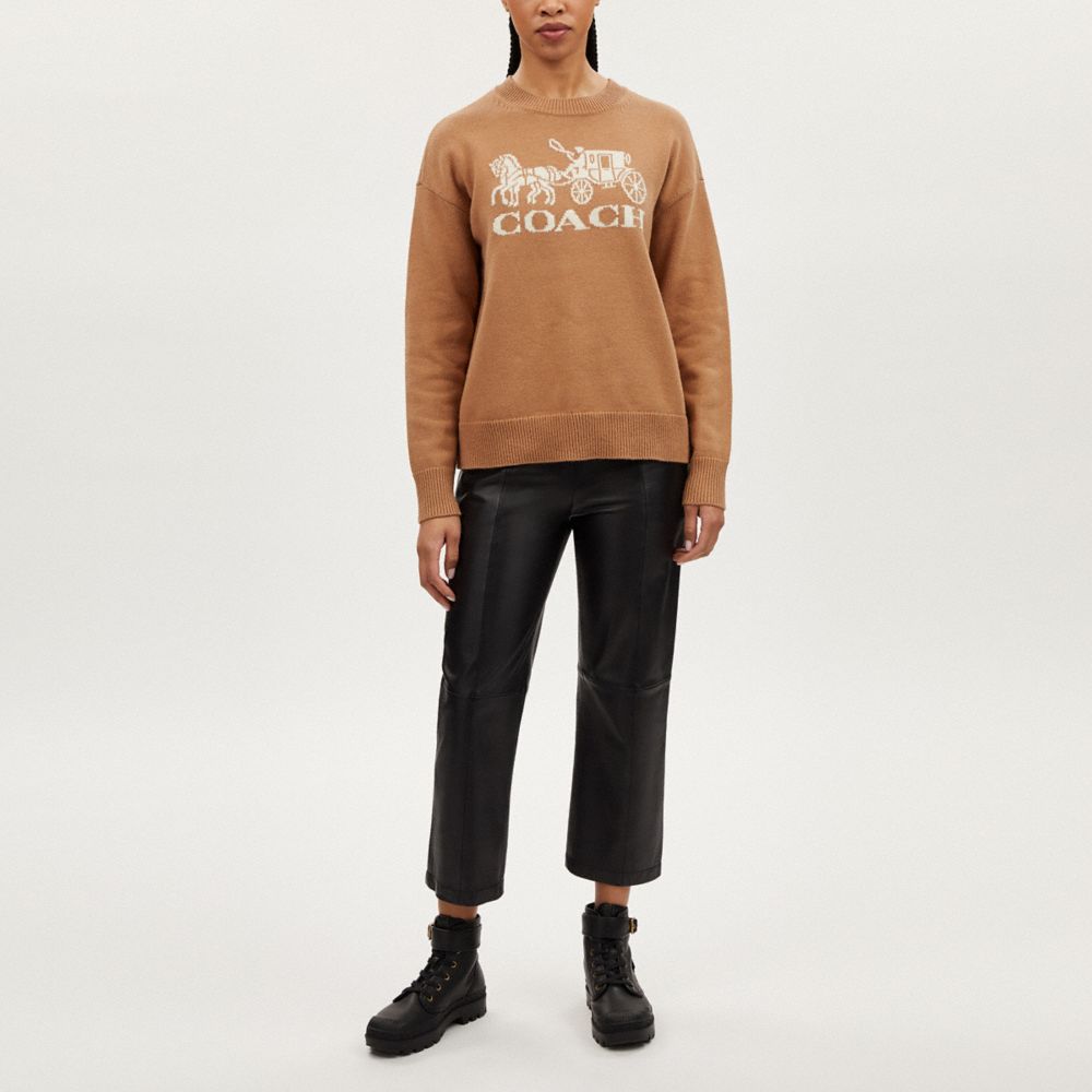 COACH®,Horse And Carriage Crewneck Sweater,,Scale View