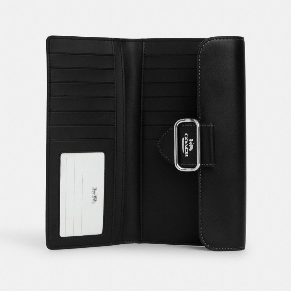 COACH®,モーガン スリム ウォレット,長財布,ｼﾙﾊﾞｰ/ﾌﾞﾗｯｸ