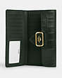 COACH®,MORGAN SLIM WALLET,Leather,Medium,Gold/Amazon Green,Inside View,Top View