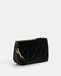 COACH®,NOLITA 19 WITH QUILTING,Velvet,Mini,Gold/Black,Angle View