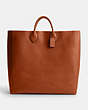 COACH®,LEO TOTE,Leather,Brass/Tan,Front View