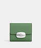 COACH®,ELIZA SMALL WALLET,Smooth Leather,Silver/Soft Green,Front View