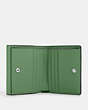 COACH®,ELIZA SMALL WALLET,Smooth Leather,Silver/Soft Green,Inside View,Top View