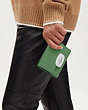 COACH®,ELIZA SMALL WALLET,Smooth Leather,Silver/Soft Green,Detail View