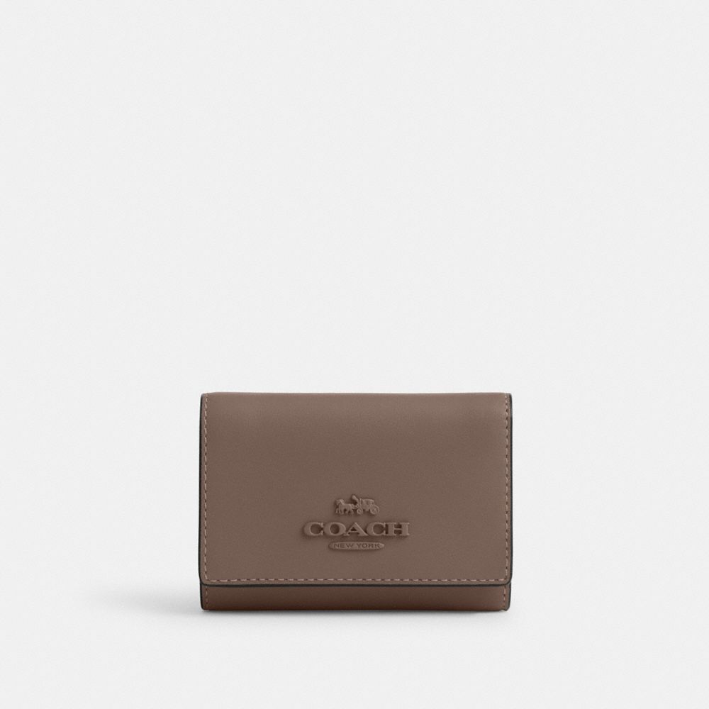 COACH®,マイクロ ウォレット,ミニ財布(二つ折り&三つ折り),ﾀﾞｰｸ ｽﾄｰﾝ