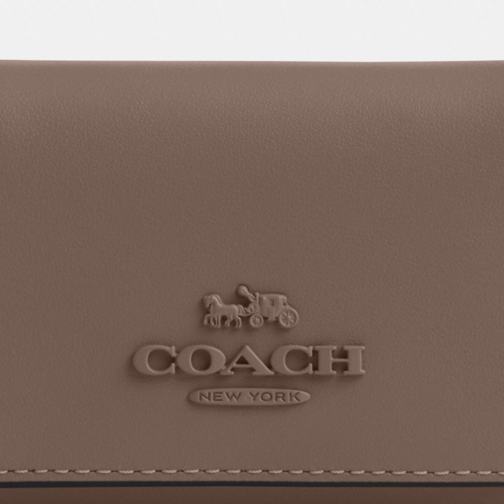 COACH®,MICRO WALLET,Novelty Leather,Mini,Im/Dark Stone