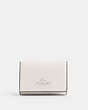 COACH®,MICRO WALLET,Leather,Mini,Silver/Chalk,Front View