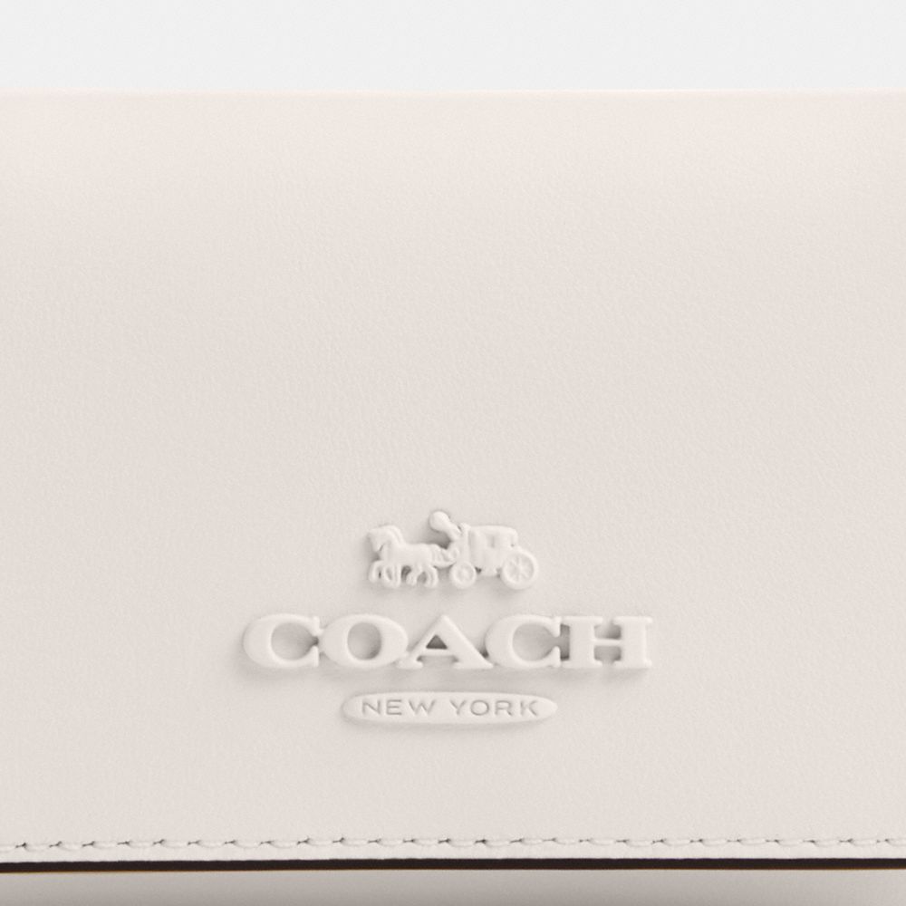 COACH®,MICROPORTEFEUILLE,Argent/Craie