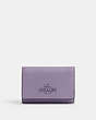 COACH®,MICRO WALLET,Leather,Mini,Silver/Light Violet,Front View