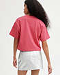 COACH®,REXY CROPPED T-SHIRT,cotton,Pink,Scale View