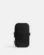 COACH®,PHONE CROSSBODY,Crossgrain Leather,Small,Black,Back View