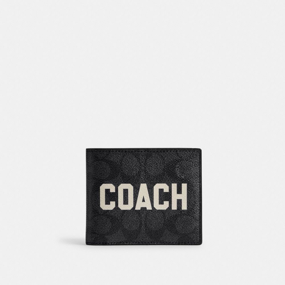 3 In 1 Wallet In Signature Canvas With Coach Graphic