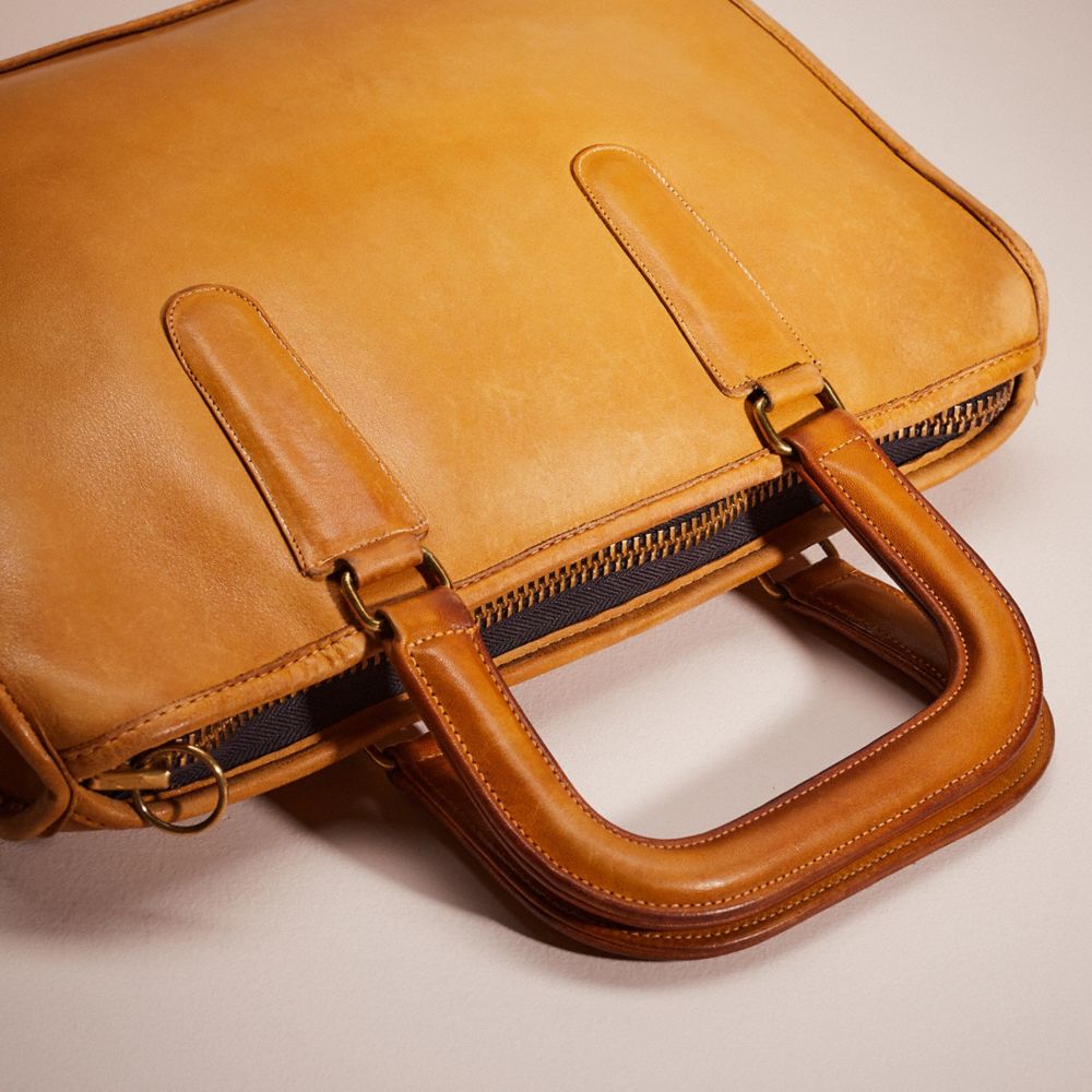 COACH®,VINTAGE SLIM SATCHEL,Tan,Closer View