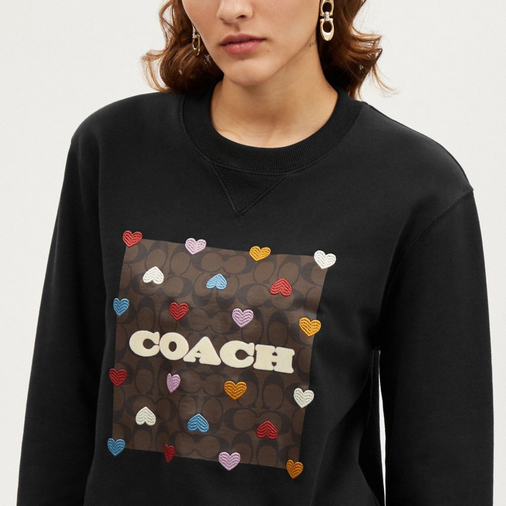 COACH® | Rainbow Heart Signature Crewneck