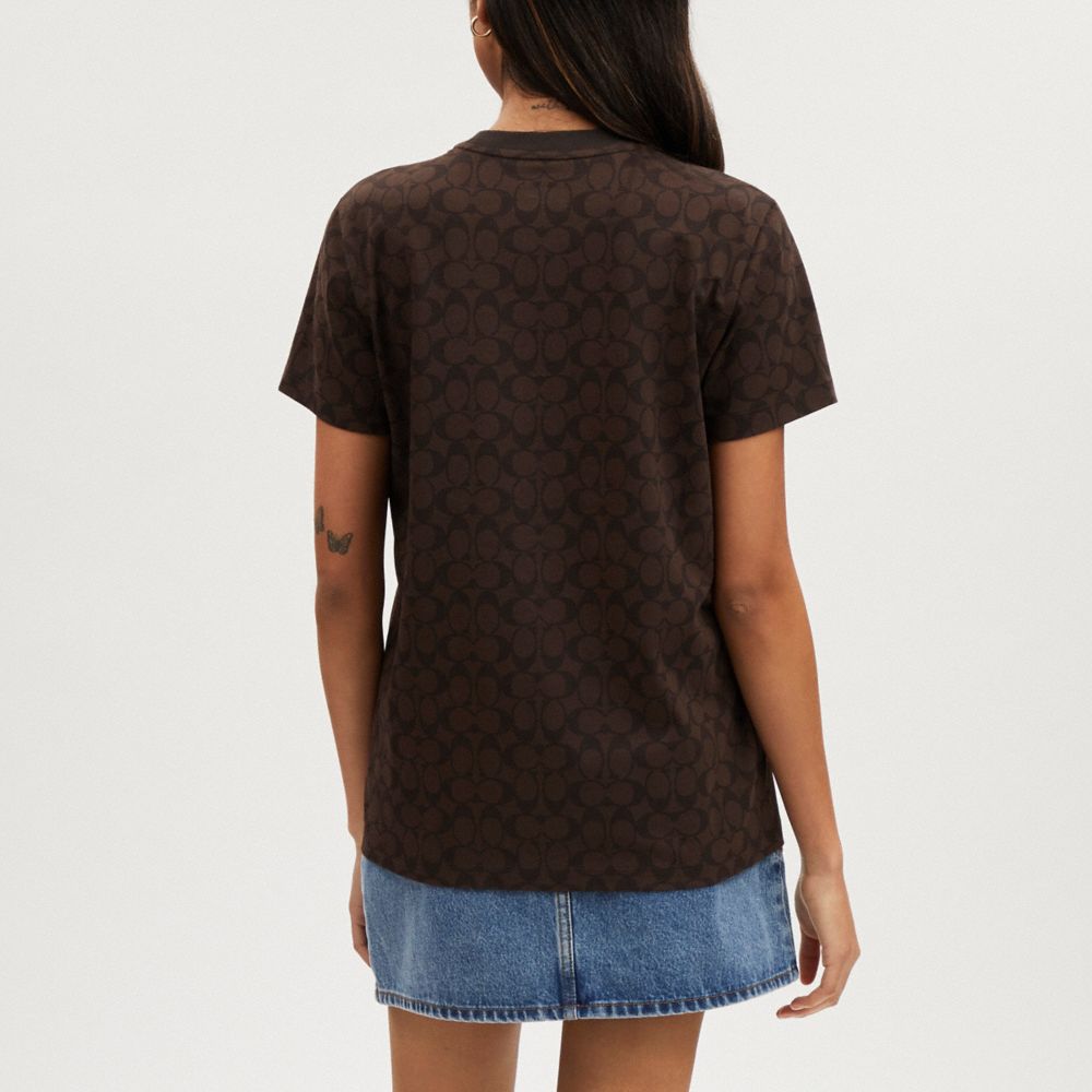 COACH®,Rainbow Heart Signature T Shirt,,Scale View