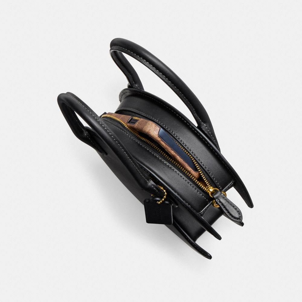 COACH®,Moon Bag In Regenerative Leather,,Inside View, Top View