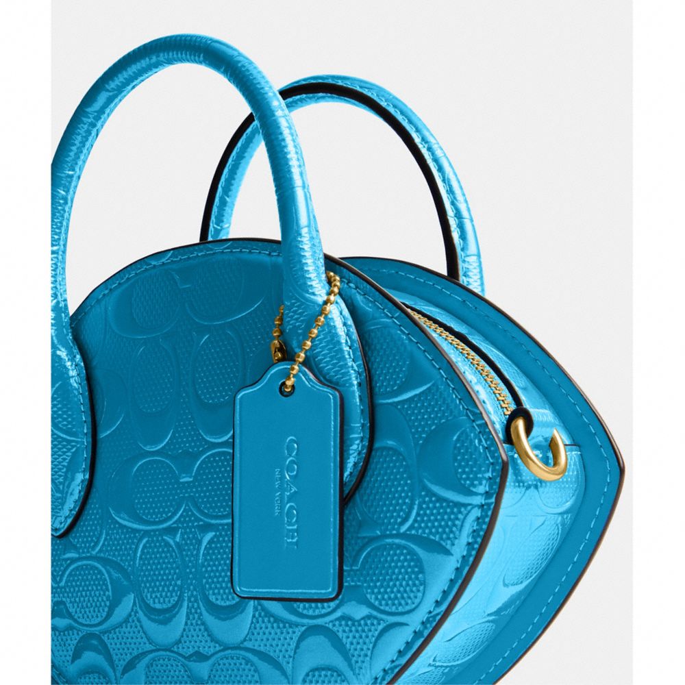 Coach, Bags, Coach Turquoise Micro Mini Satchel