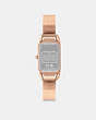 COACH®,CADIE WATCH, 17.5MM X 28.5MM,Rose Gold,Back View