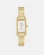 COACH®,CADIE WATCH, 17.5MM X 28.5MM,Gold,Front View