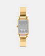 COACH®,CADIE WATCH, 17.5MM X 28.5MM,Gold,Back View