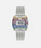COACH®,DARCY WATCH, 30MM,Rainbow/Stainless Steel,Front View