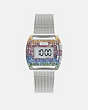 COACH®,DARCY WATCH, 30MM,Rainbow/Stainless Steel,Front View